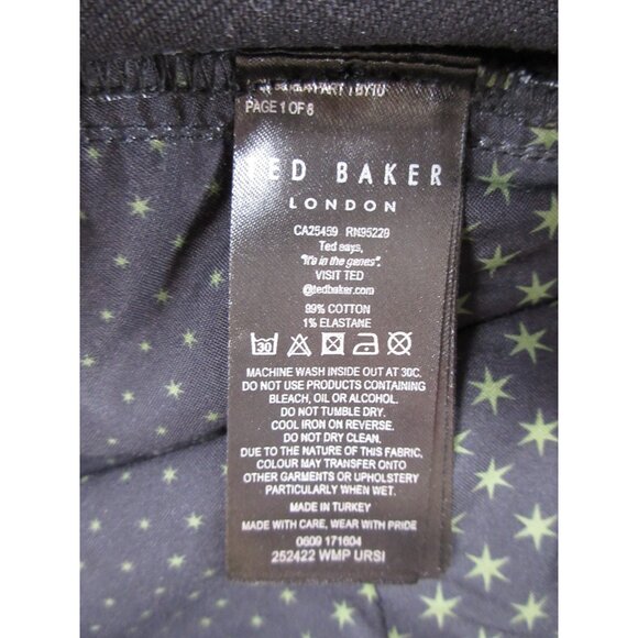 Ted Baker Jeans 32 Straight Denim Stretch Pants Braided Waist Belt - Picture 10 of 11